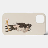 Custom Spooky Beautiful Muted Beige Goth AnimeGirl Case-Mate iPhone Case (Achterkant (horizontaal))