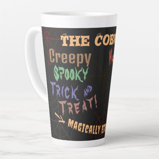 Custom Spooky Halloween Magically Eerie Potions Latte Mok (Linkerhoek)