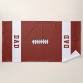 Custom Sport Monogram Amerikaans Football Thema Strandlaken (Voorkant)