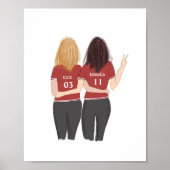 Custom, sport, spelers, beste vrienden, poster (Voorkant)