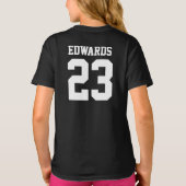 Custom Sports Numbered With Team Name T-shirt (Achterkant)