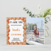 Custom Sports Party Uitnodiging voor kinderen (Staand voorkant)