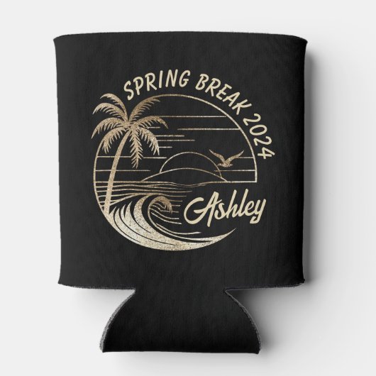 Custom Spring Break Meisjes Trip Schattige Beach S Blikjeskoeler (Achterkant)