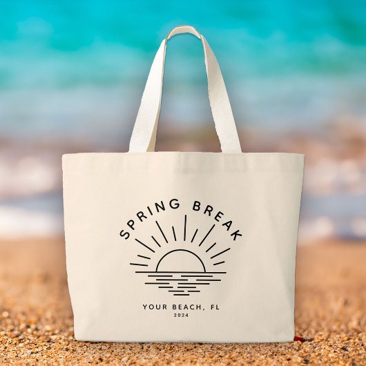 Custom Spring Break Summer Girlfriend Trip Grote Tote Bag