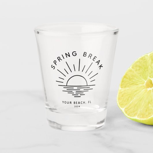 Custom Spring Break Summer Girlfriend Trip Shot Glas (Voorkant)