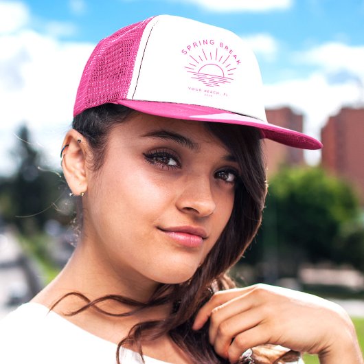 Custom Spring Break Summer Girlfriend Trip Trucker Pet