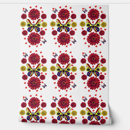 Custom Spring Butterfly Floral Gift  Behang