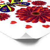 Custom Spring Butterfly Floral Gift  Perfect Poster (Hoek)