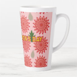 Custom Spring Flower Women's Day Pattern  Latte Mok