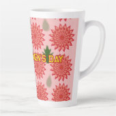 Custom Spring Flower Women's Day Pattern  Latte Mok (Rechts)