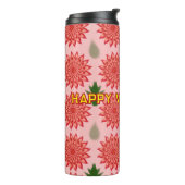 Custom Spring Flower Women's Day Pattern  Thermosbeker (Gedraaid links)