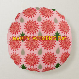 Custom Spring Flower Women's Day PatWrapping Paper Rond Kussen