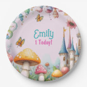 Custom Sprookje Prinses Meisjes Verjaardag Sprookj Papieren Bordje (Voorkant)