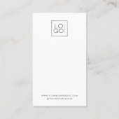 Custom Square Business Logo minimalist Klant Klantenkaartje (Achterkant)