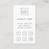 Custom Square Business Logo minimalist Klant Klantenkaartje (Voorkant)