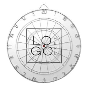 Custom Square Business Logo minimalist Plain White Dartbord