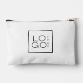 Custom Square Business Logo minimalist Plain White Etui (Achterkant)