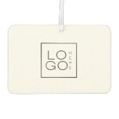 Custom Square Business Logo minimalist Plain White Luchtverfrisser (Achterkant)