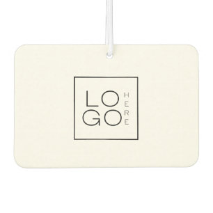 Custom Square Business Logo minimalist Plain White Luchtverfrisser