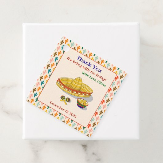 Custom Square Fiesta Dank u Label (In situ)