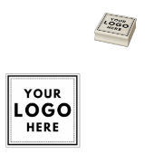 Custom Square Logo Business Company Rubberstempel (Gestempeld)