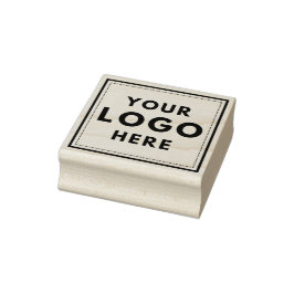 Custom Square Logo Business Company Rubberstempel
