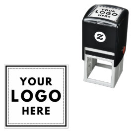 Custom Square Logo Business Company Zelfinktende Stempel