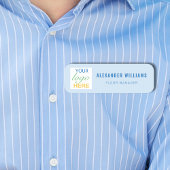 Custom Square Logo en medewerker Naamplaatje