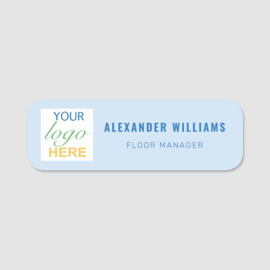 Custom Square Logo en medewerker Naamplaatje (Voorkant)