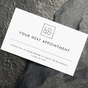 Custom Square Logo Plain Business Afspraak Card Afsprakenkaartje