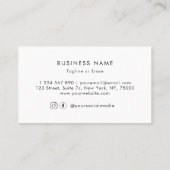 Custom Square Logo Plain Business Afspraak Card Afsprakenkaartje (Achterkant)