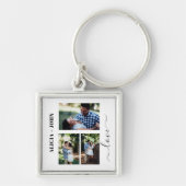 Custom Square Photo Keychain - Your Text Here Gift (Voorkant)