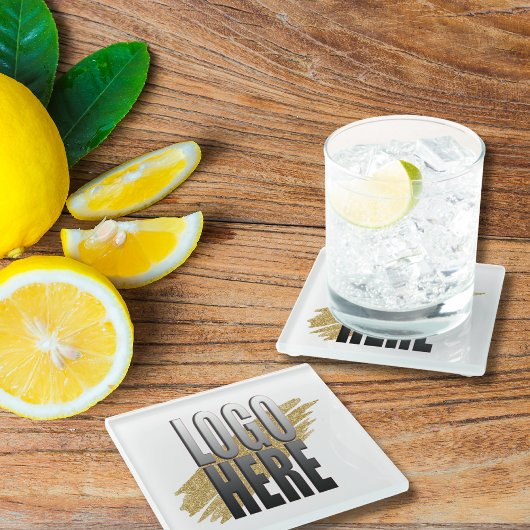 Custom Square Professional Corporate Logo Bulk Glazen Onderzetter