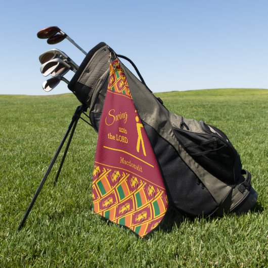 Custom SRI LANKA Golfhanddoek (Groen)