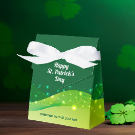 Custom St. Patrick's Day Chic Green Sparkle Party Bedankdoosjes