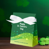 Custom St. Patrick's Day Chic Green Sparkle Party Bedankdoosjes