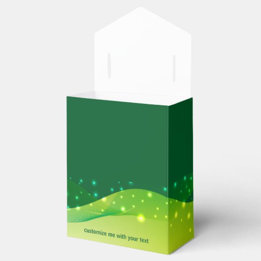 Custom St. Patrick's Day Chic Green Sparkle Party Bedankdoosjes (Geopend)