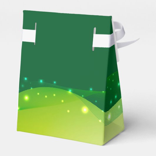 Custom St. Patrick's Day Chic Green Sparkle Party Bedankdoosjes (Achterkant)