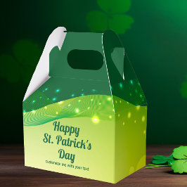 Custom St. Patrick's Day Cool Green Sparkle Party Bedankdoosjes