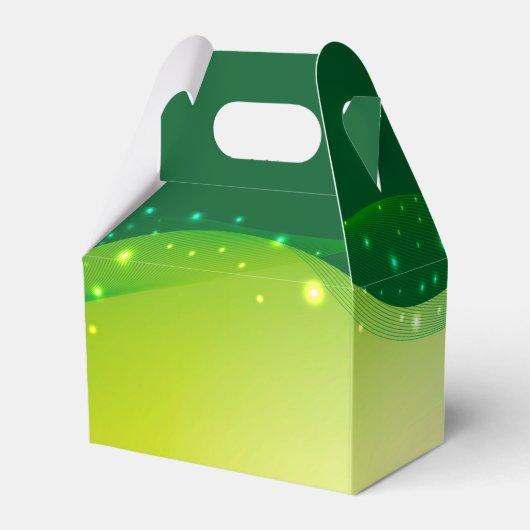 Custom St. Patrick's Day Cool Green Sparkle Party Bedankdoosjes (Achterkant)