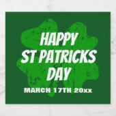Custom St Patricks Day party bier fleslabels Bier Etiket (Enkel label)