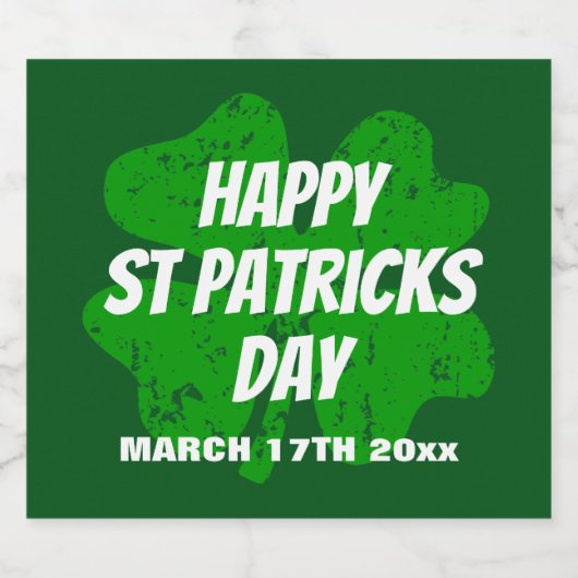 Custom St Patricks Day party bier fleslabels Bier Etiket (Enkel label)