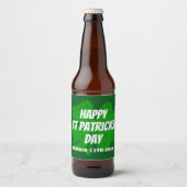 Custom St Patricks Day party bier fleslabels Bier Etiket (Voorkant)
