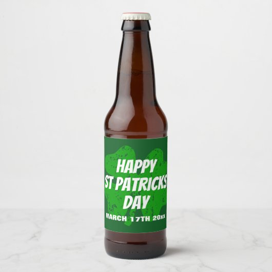 Custom St Patricks Day party bier fleslabels Etiket (Voorkant)