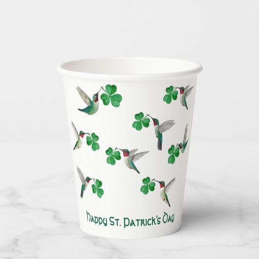 Custom St. Patrick's Papieren Bekers (Achterkant)