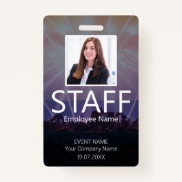 Custom Staff Barcode Event Badge