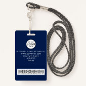 Custom Staff Barcode Event Blue Badge (Achterkant met draagriem)