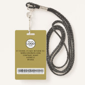 Custom Staff Barcode Event Gold Badge (Achterkant met draagriem)