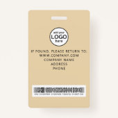 Custom Staff Barcode Event Gold Badge (Achterkant)