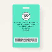 Custom Staff Barcode Event Green Badge (Achterkant)